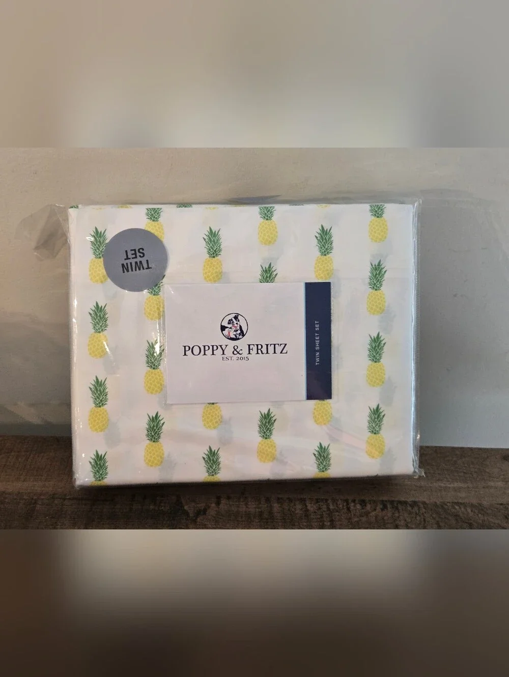 POPPY & FRITZ Pineapples Tropical Print Twin SHEET SET***NEW!